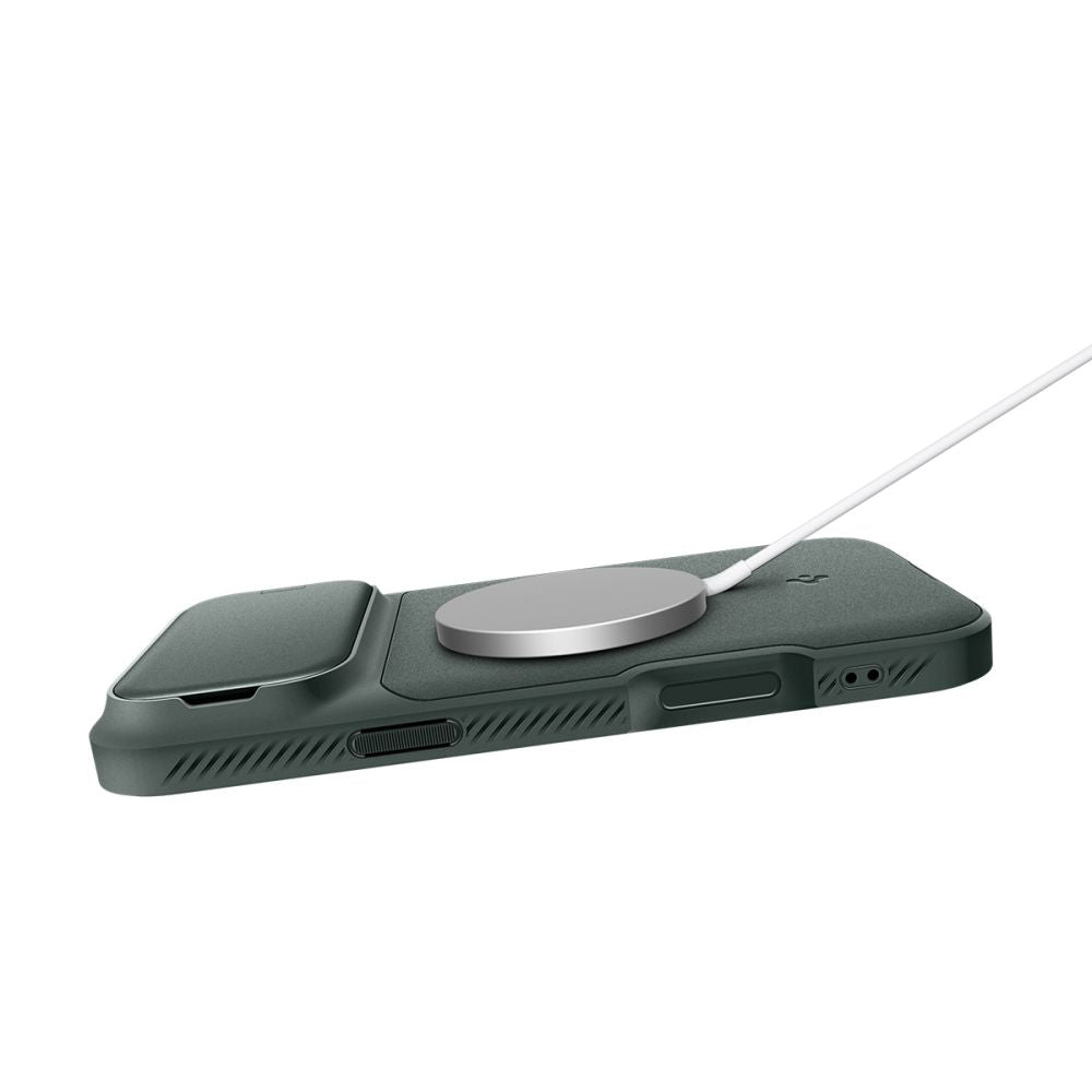 Spigen Optik Armor MagSafe Case til iPhone 17 Pro - Grøn