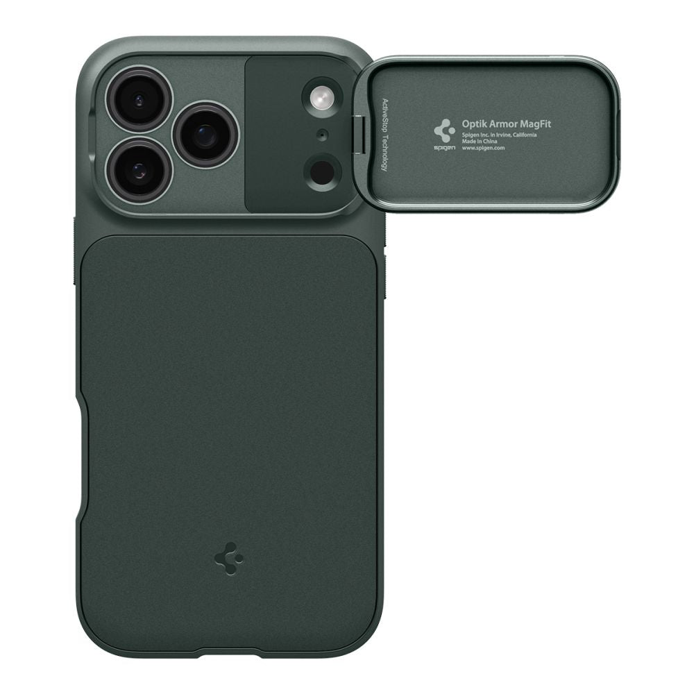 Spigen Optik Armor MagSafe Case til iPhone 17 Pro - Grøn