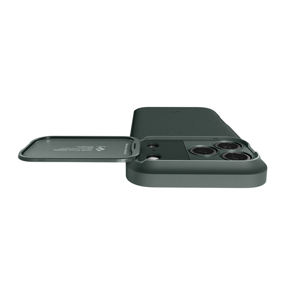 Spigen Optik Armor MagSafe Case til iPhone 17 Pro Max - Grøn