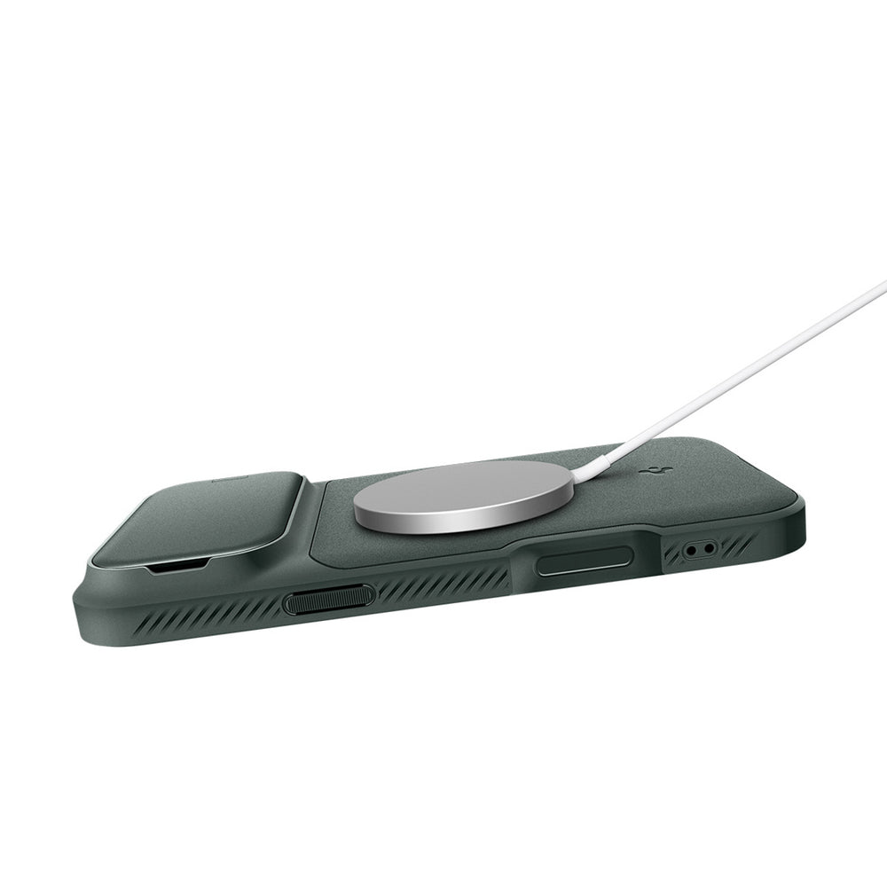 Spigen Optik Armor MagSafe Case til iPhone 17 Pro Max - Grøn