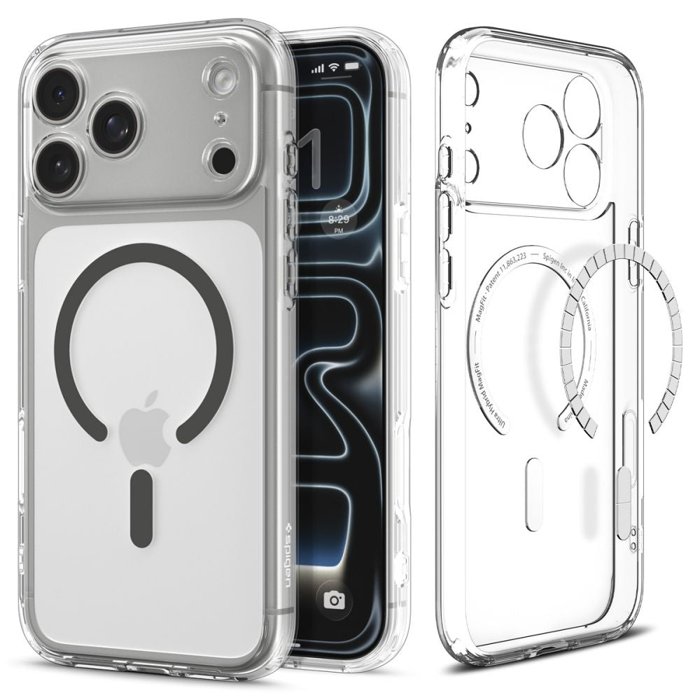 Spigen Ultra Hybrid MagSafe Case til iPhone 17 Pro Max - klargrå