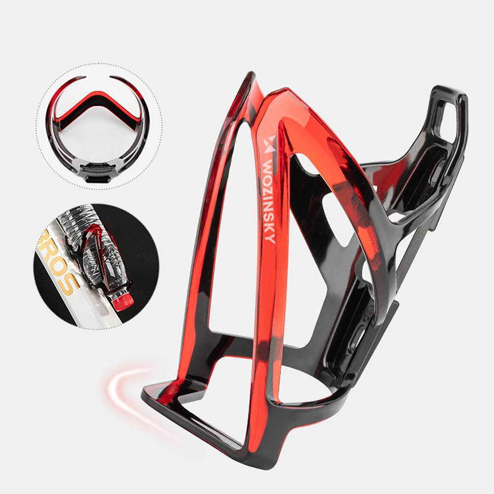 Wozinsky WUR-01BR Bike Bottle Holder Basket - sort og rød