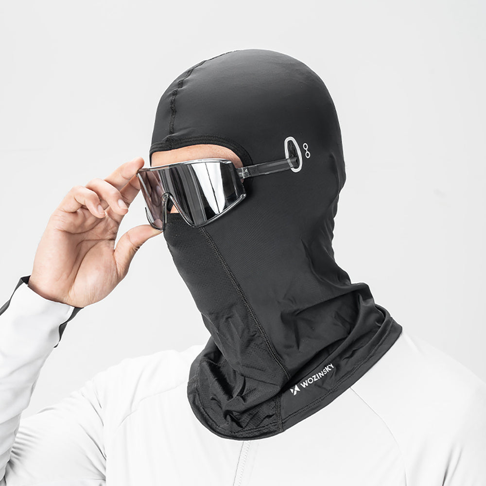 Wozinsky WKM-02B Balaclava Ansigtsmaske Motorcykel Cykel Balaclava med Briller Hul - sort