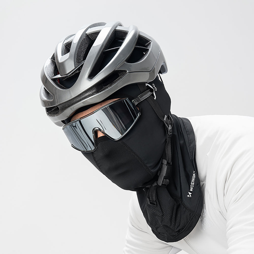 Wozinsky WKM-02B Balaclava Ansigtsmaske Motorcykel Cykel Balaclava med Briller Hul - sort