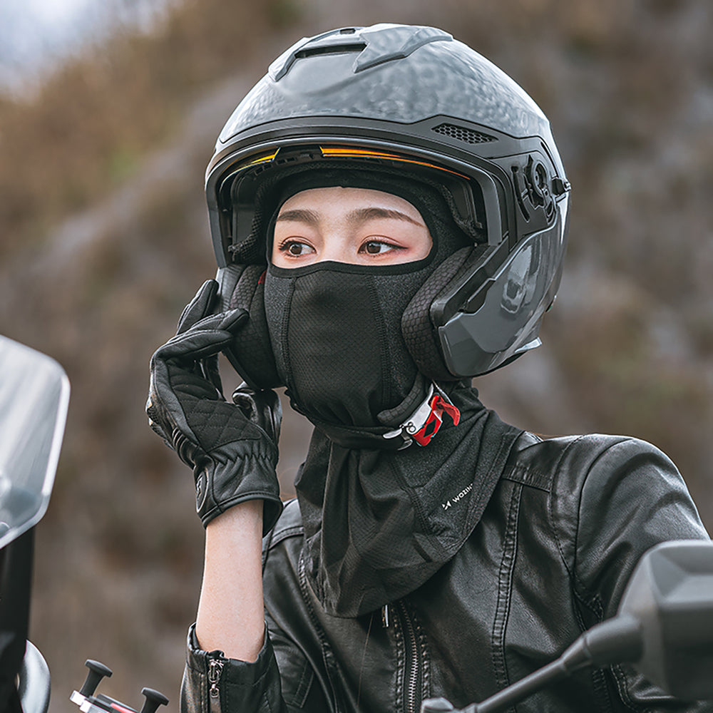 Wozinsky WKM-03B ansigtsmaske motorcykel cykel vinter balaclava - sort