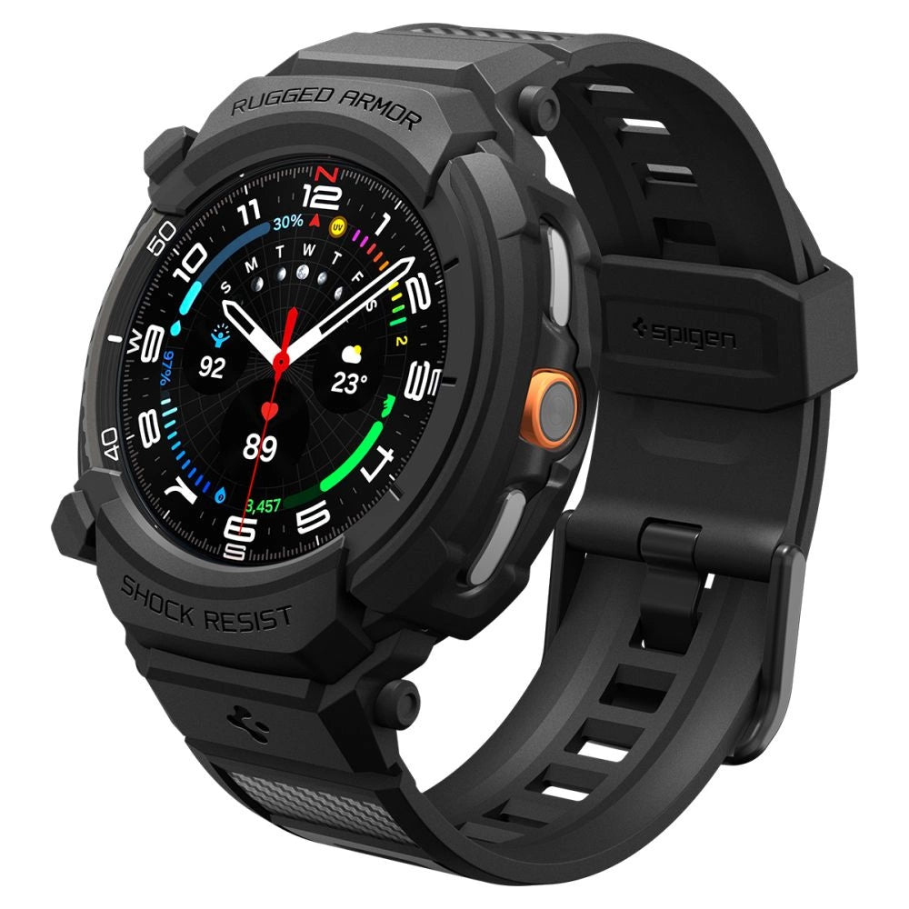Spigen Rugged Armor Pro Strap til Samsung Galaxy Watch 8 Classic 46 mm - Matte Black