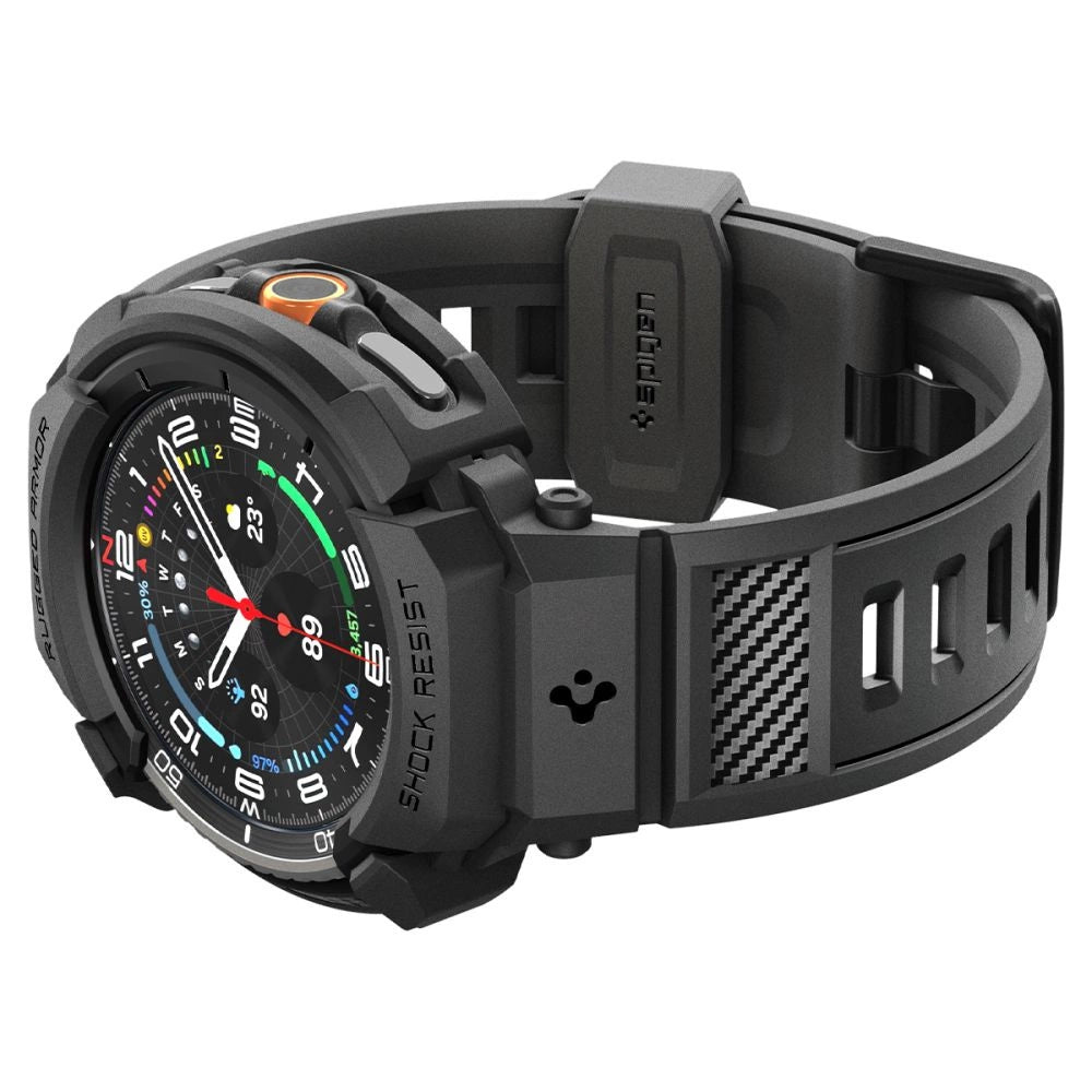 Spigen Rugged Armor Pro Strap til Samsung Galaxy Watch 8 Classic 46 mm - Matte Black