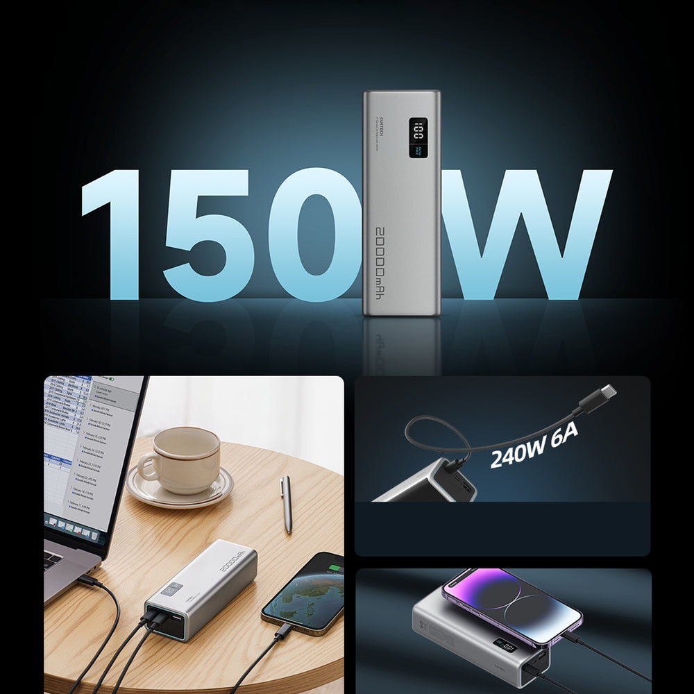 Cuktech P+Series No. 15 Powerbank 150W 20000mAh - Grå