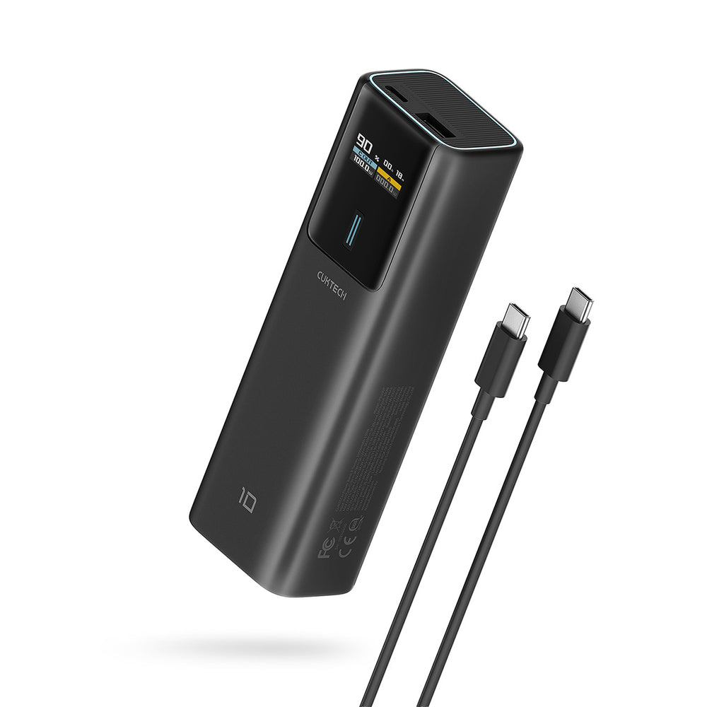 Powerbank Cuktech CKPB100PGLBL 150W 10000mAh USB-C USB-A - sort