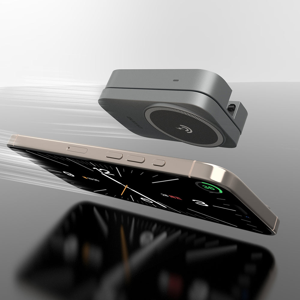 Dudao A11 Max 15W 3-i-1-induktiv ladestation Kompatibel med MagSafe - Grå