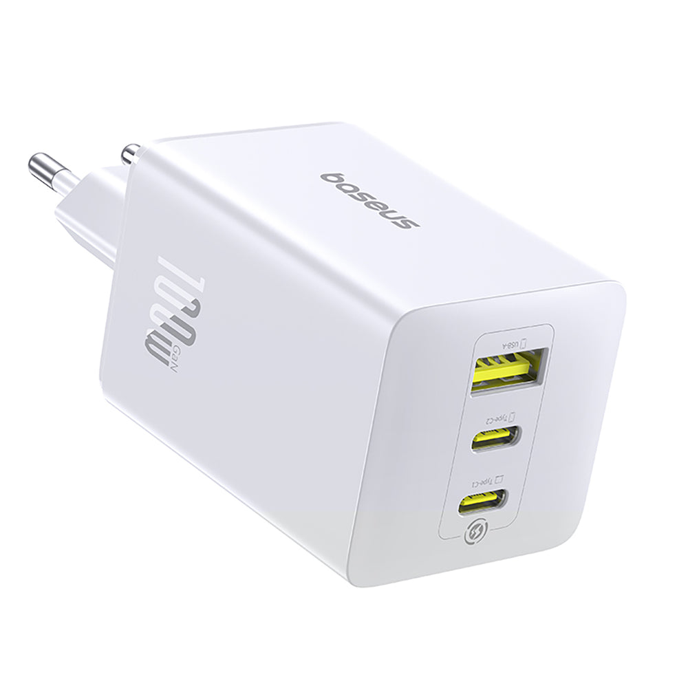 Baseus EnerFill FE11 2 x USB-C / USB-A 100W vægoplader - hvid