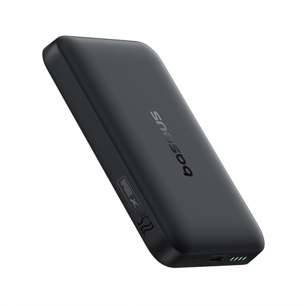 Baseus EnerFill FM11 Ultra-Mini 10000mAh 22.5W MagSafe Compatible Power Bank with Baseus Simple USB-C 20V/3A 30cm Cable - Black