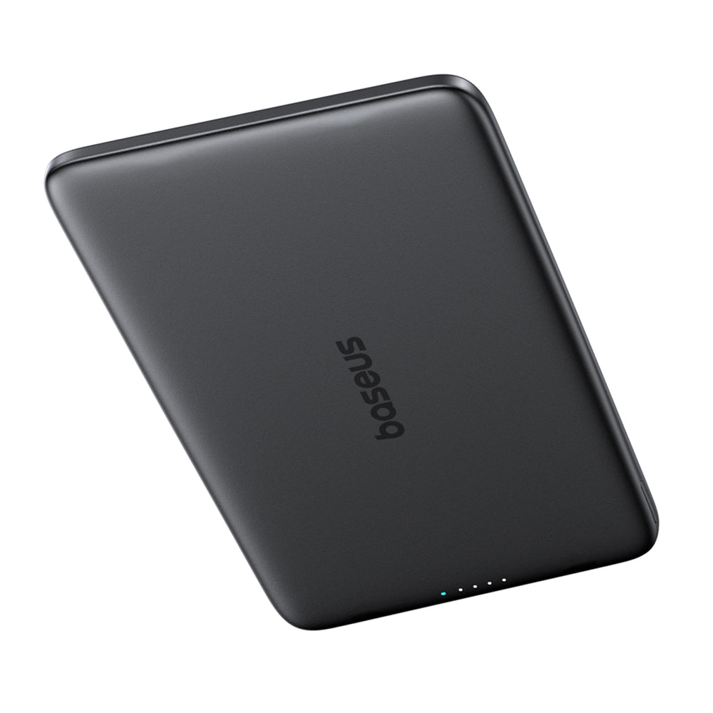 Baseus PicoGo AM41 Ultra-Slim 5000mAh 20W MagSafe Compatible Power Bank with Baseus Simple USB-C 60W 30cm Cable - Black