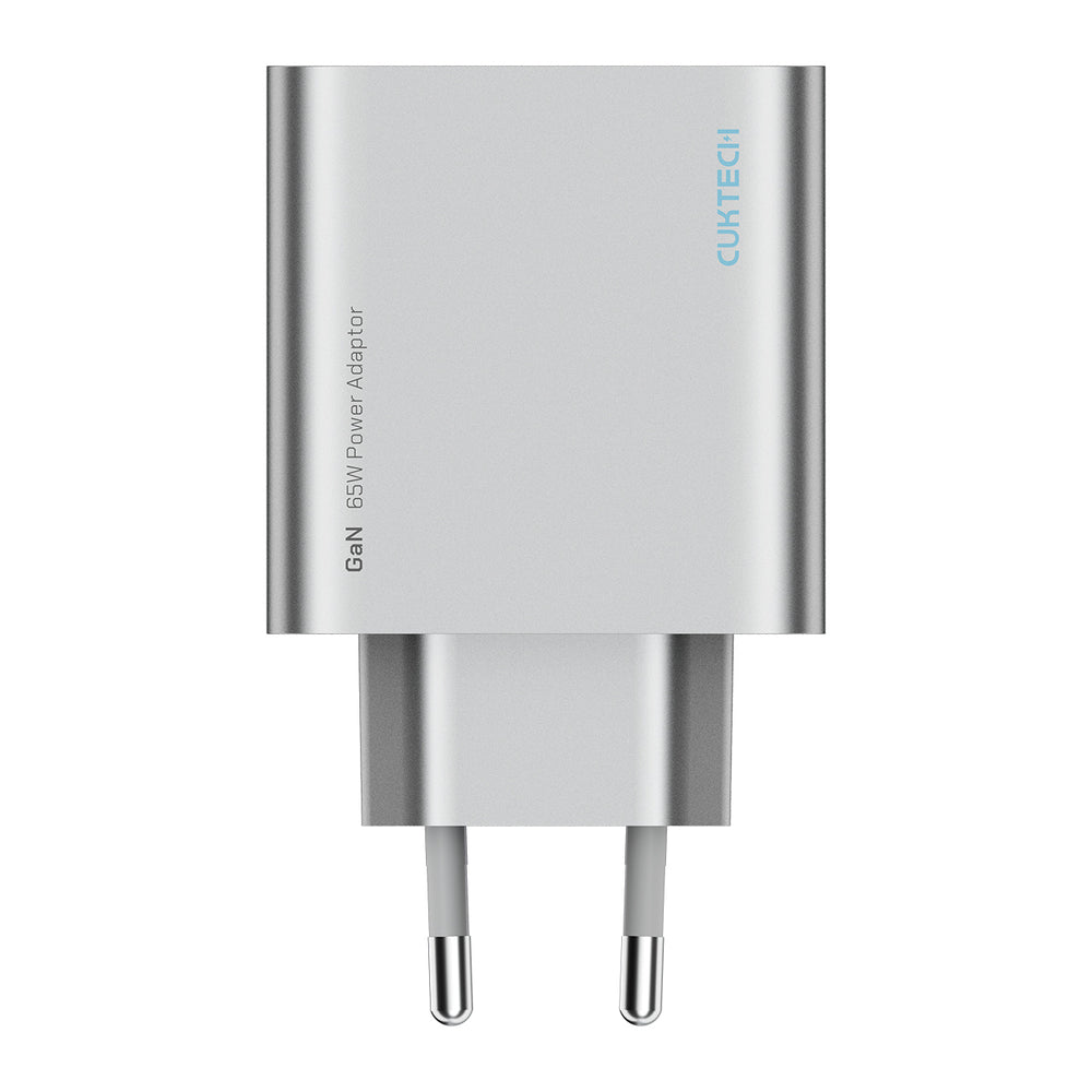 Cuktech 65W GaN 2xUSB-C 1xUSB-A Wall Charger - Grå
