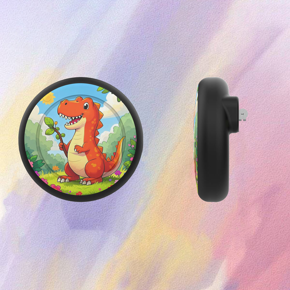 AirTag-mærkefoder - sort med dinosaurindtryk