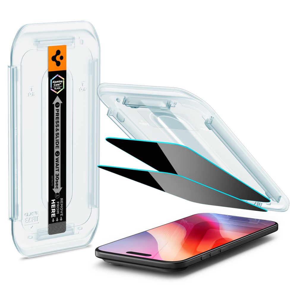 Spigen Glas.TR EZ Fit 2-pack privatlivsglas til iPhone 17 Air
