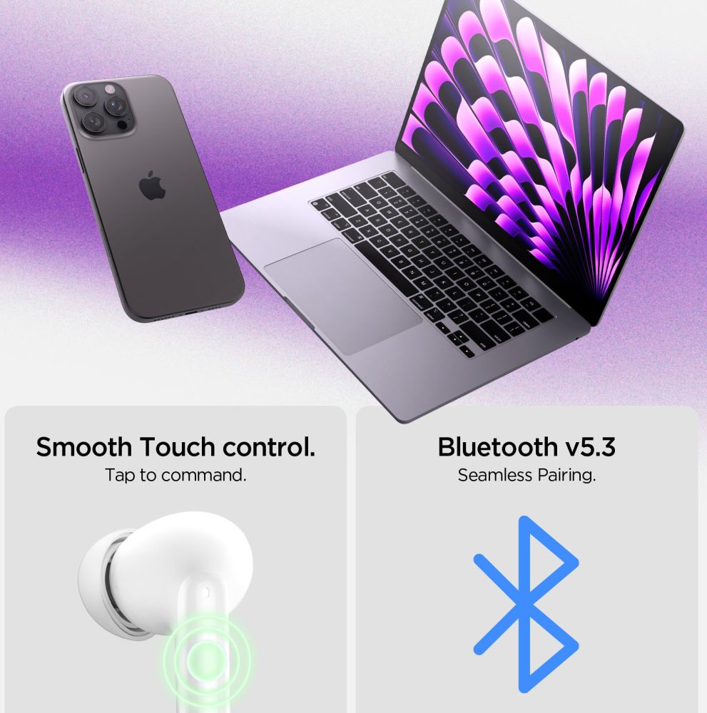 Spigen SA2400 ANC trådløse hovedtelefoner - sort