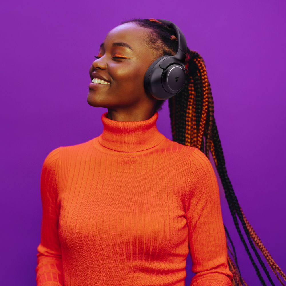 Spigen SA2403 ANC Pro trådløse hovedtelefoner - sort