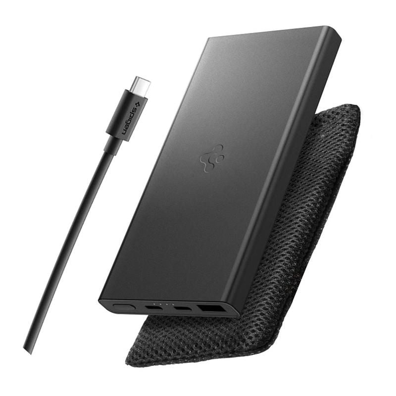 Spigen Essential EA2210 Power Bank 10000 mAh 22.5W - sort