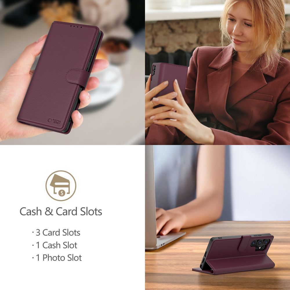 Tech-Protect Wallet Case til Samsung Galaxy A26 5G / A17 4G / 5G - Burgundy