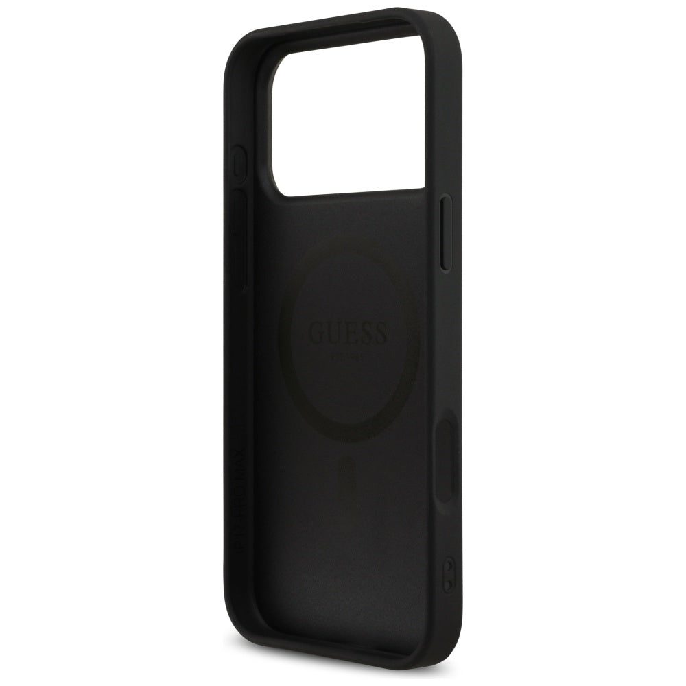 Guess 4G Printed Stripes MagSafe case til iPhone 17 Pro Max - sort