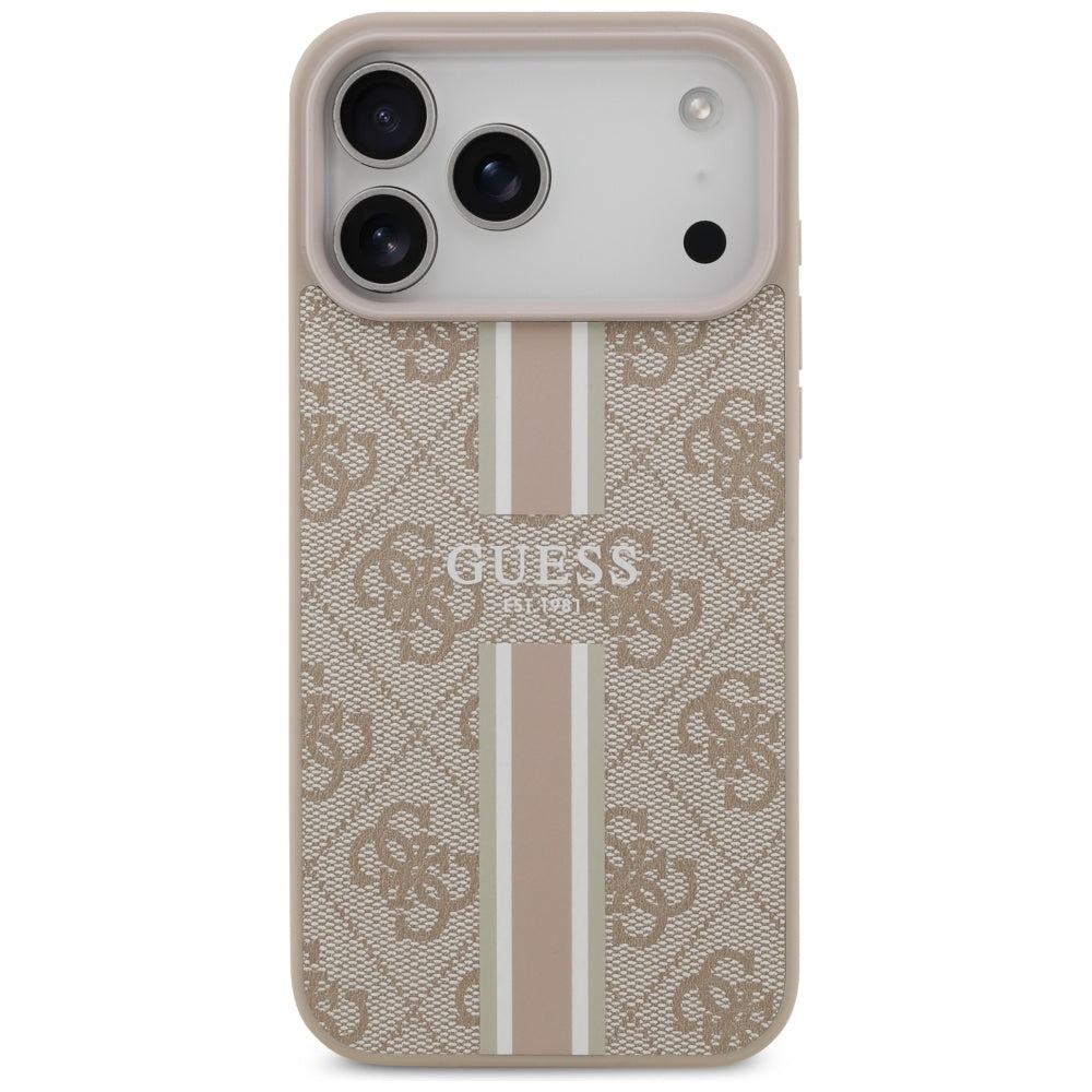 Guess 4G Printed Stripes MagSafe case til iPhone 17 Pro Max - pink