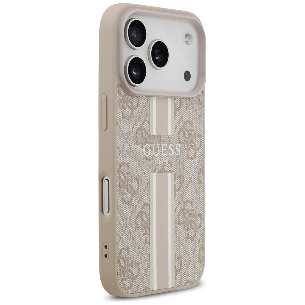 Guess 4G Printed Stripes MagSafe Case til iPhone 17 Pro - Pink