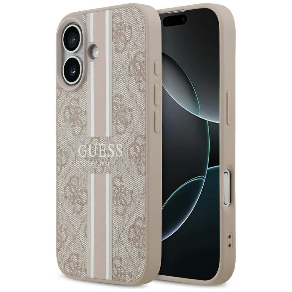 Guess 4G Printed Stripes MagSafe Case til iPhone 17 - Pink
