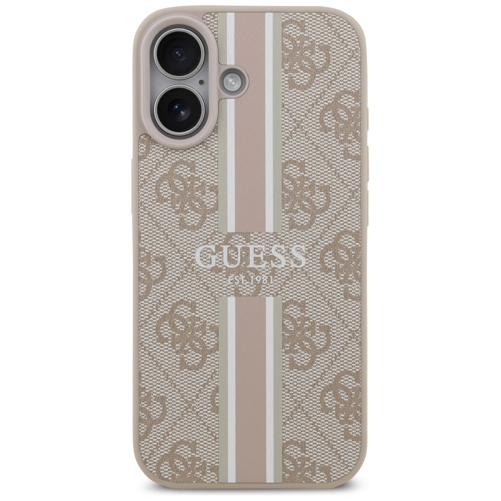 Guess 4G Printed Stripes MagSafe Case til iPhone 17 - Pink