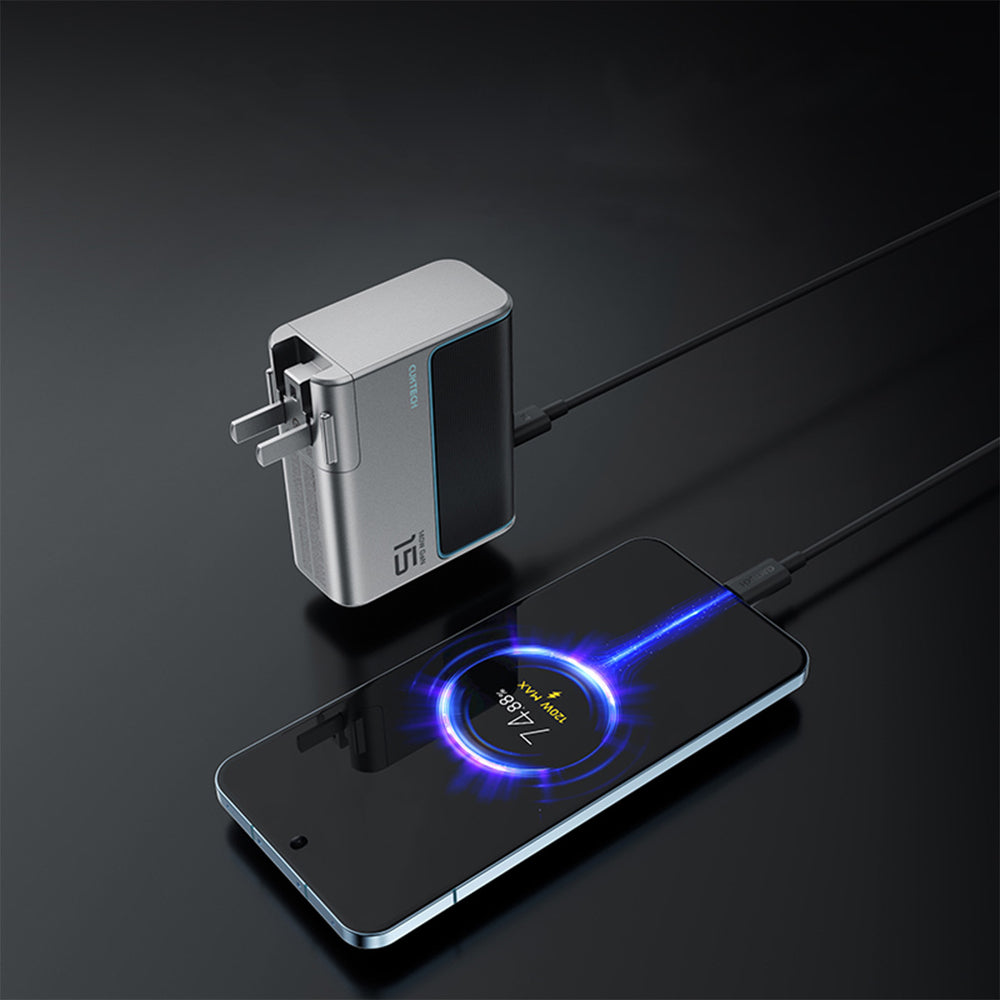 Cuktech CKCTC615NCBK USB-C 6A 240W Kabel 1,5 m - sort