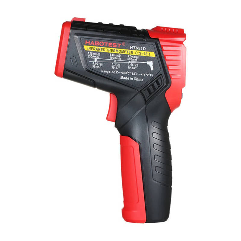 Digital Laser Pyrometer Habotest HT651D, fugtmåler