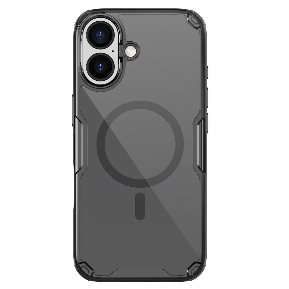 Nillkin Nature TPU Pro Magnetisk Case Kompatibel med MagSafe til iPhone 17 Pro - Gennemskinnelig sort