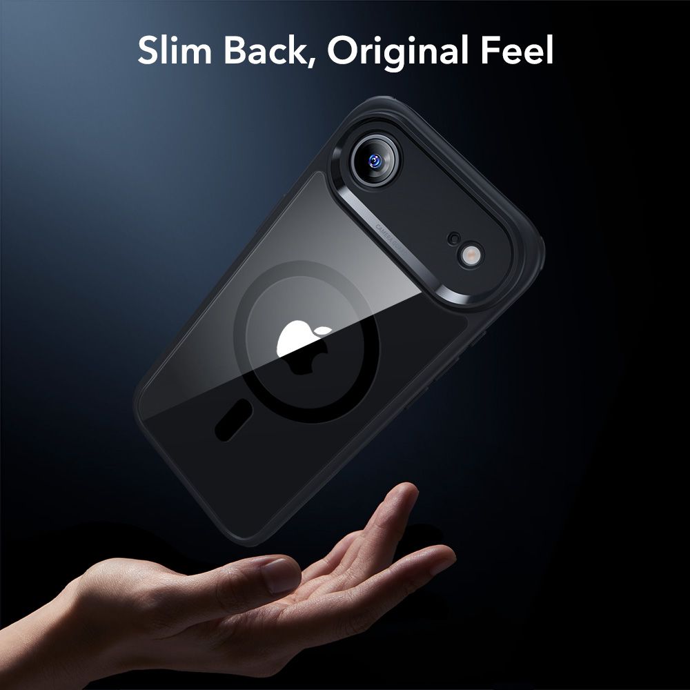 ESR Classic Hybrid MagSafe + tempereret glas sæt til iPhone 17 Air - Clear Black