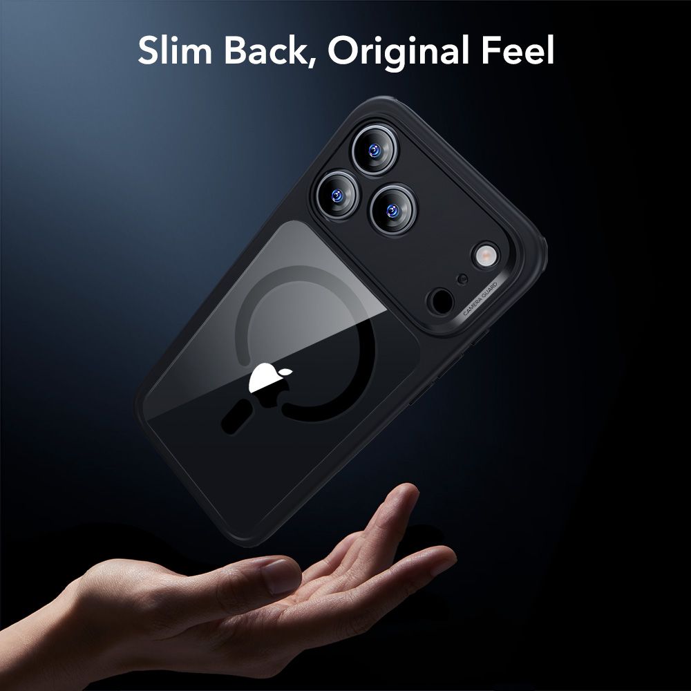 ESR Classic Hybrid MagSafe + tempereret glas sæt til iPhone 17 Pro Max - Clear Black