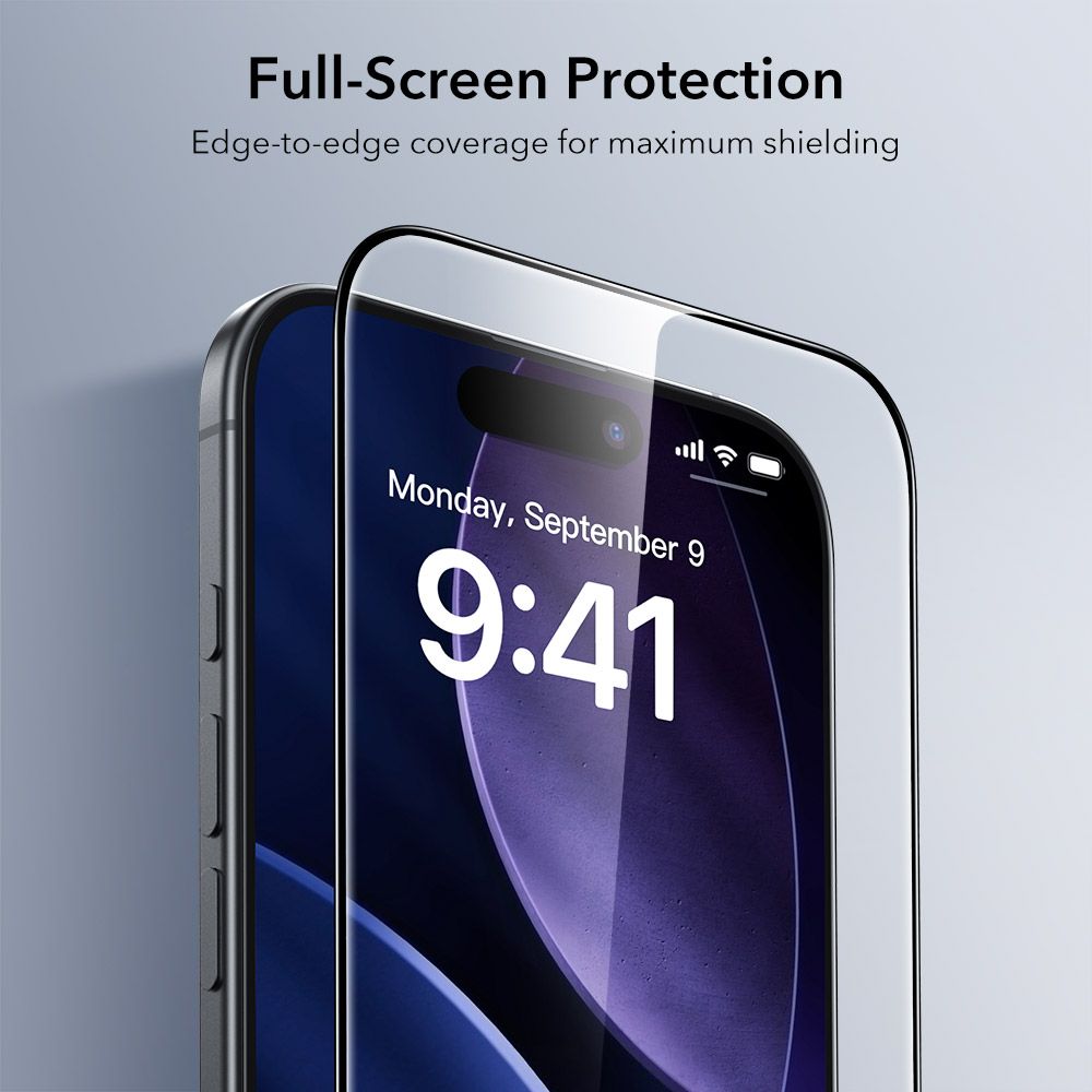 ESR UltraFit tempereret glas 2-pakke til iPhone 17 Air - gennemsigtig