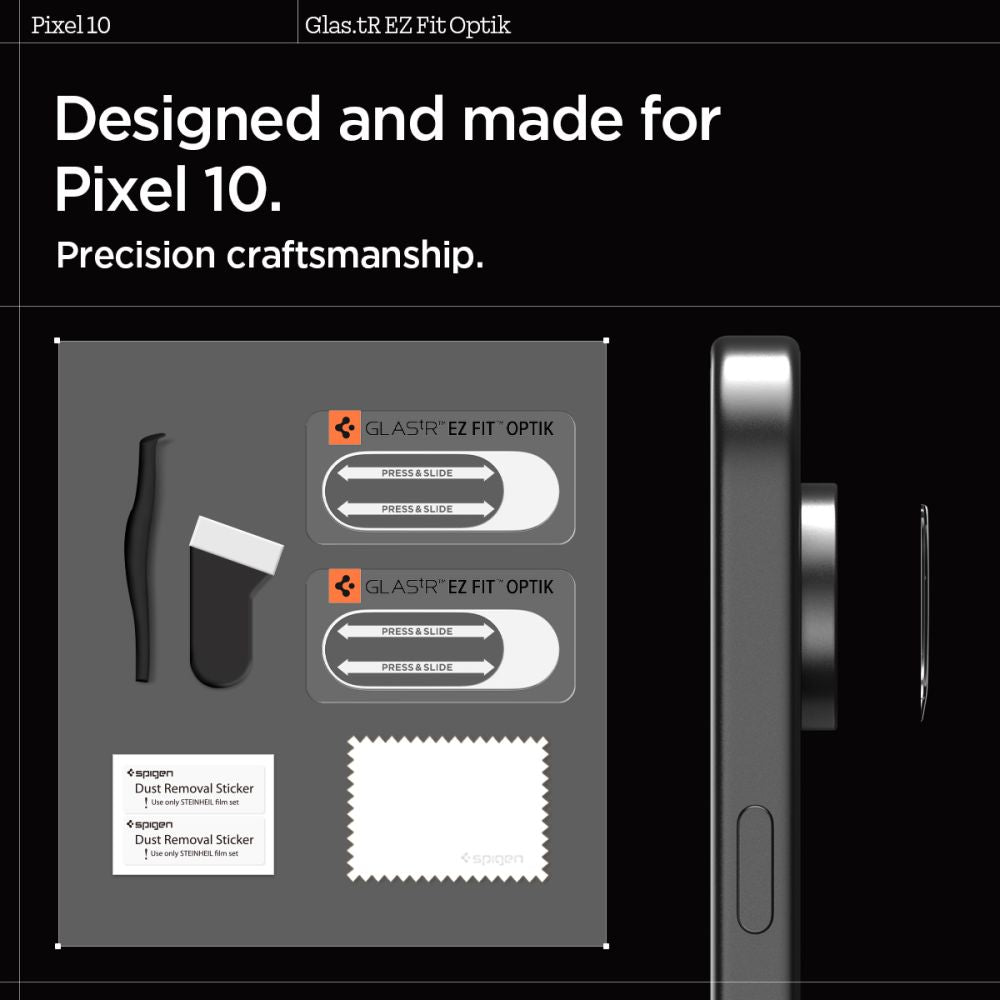 Spigen Optik Glas.tR Camera Protector 2-pack til Google Pixel 10 - Gennemsigtig