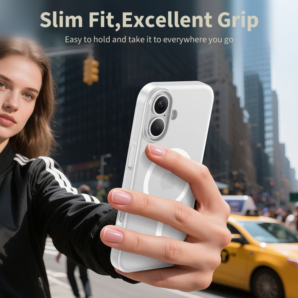 Tech-Protect MagSlim MagSafe fodtøj til iPhone 17 - mat hvid