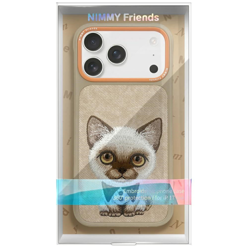 Nimmy Big Eyed Pet 2.0 Cat case til iPhone 17 - beige