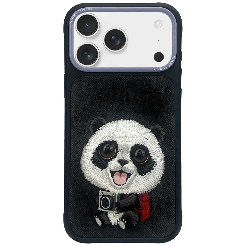 Nimmy Big Eyed Pet 2.0 Panda fodtøj til iPhone 17 - sort