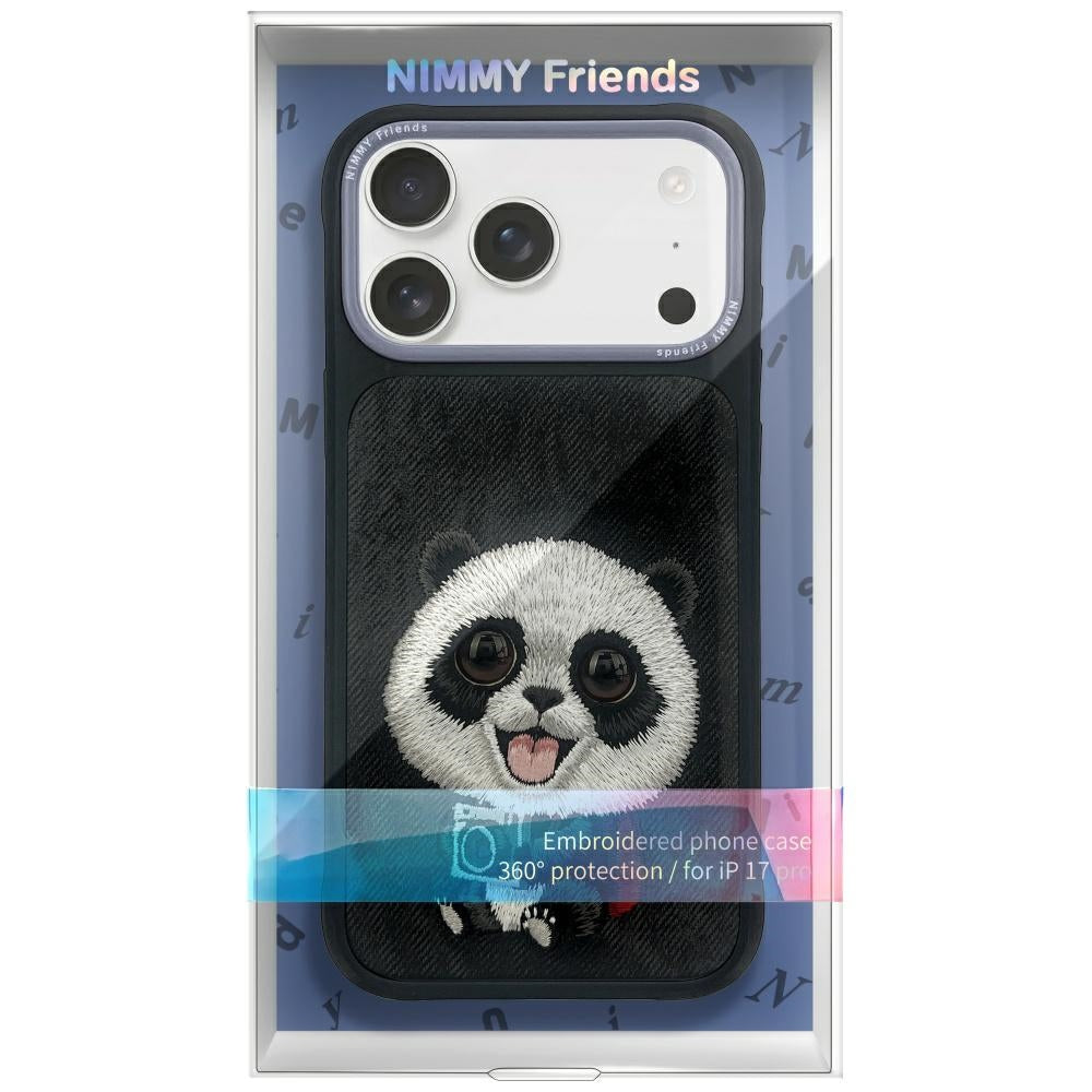 Nimmy Big Eyed Pet 2.0 Panda fodtøj til iPhone 17 - sort