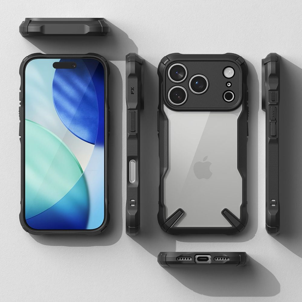 Ringke Fusion X Case til iPhone 17 Pro Max - sort