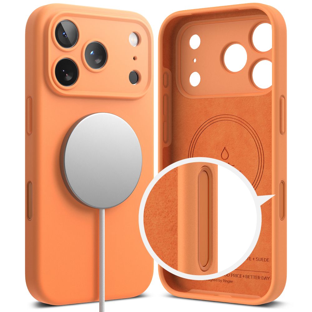Ringke Silicone Magnetic MagSafe Case til iPhone 17 Pro Max - Orange