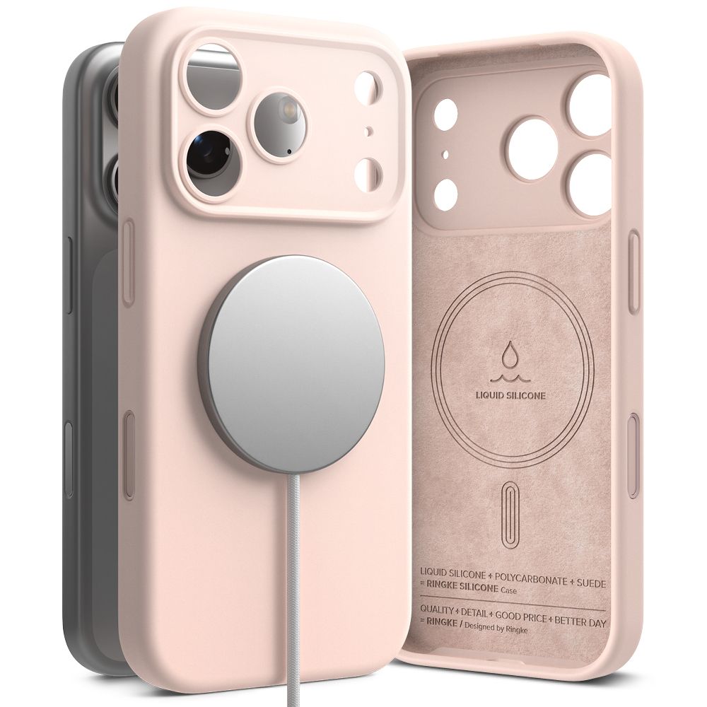 Ringke Silicone Magnetic MagSafe Case for iPhone 17 Pro - Pink