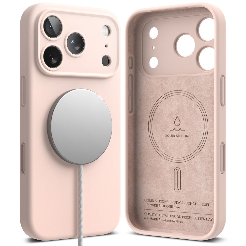 Ringke Silicone Magnetic MagSafe Case for iPhone 17 Pro - Pink