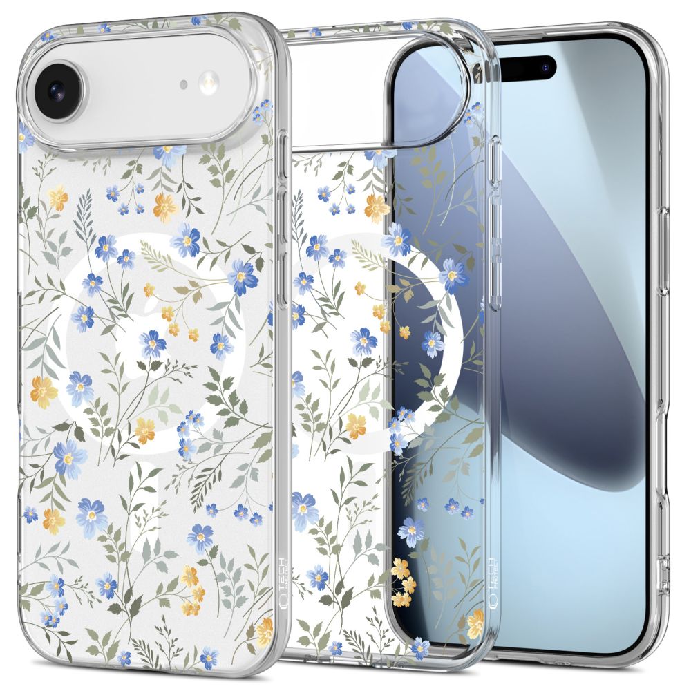 Tech-Protect FlexAir MagSafe Case til iPhone 17 Air - Daisies med blade