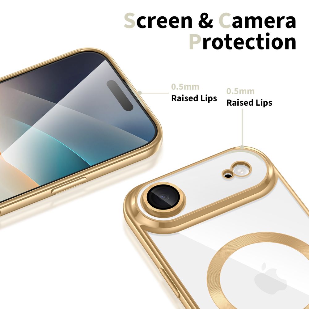 Tech-Protect MagFlex MagSafe Case til iPhone 17 Air - gennemsigtigt guld