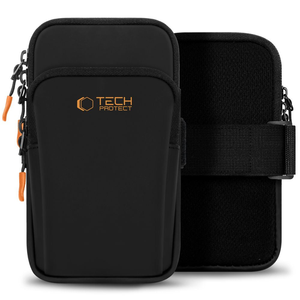 Tech-Protect M7 Universal Sport Armband Case - sort og orange