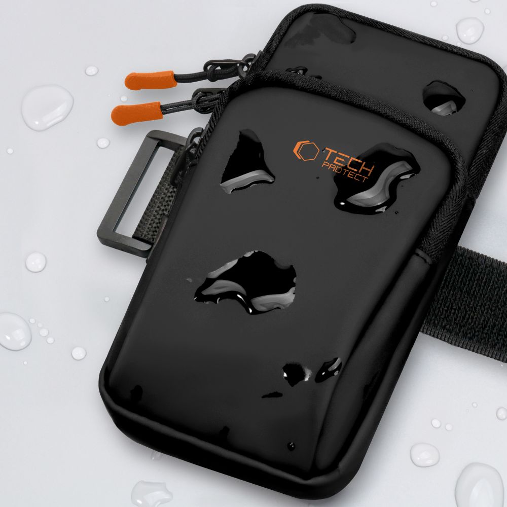 Tech-Protect M7 Universal Sport Armband Case - sort og orange
