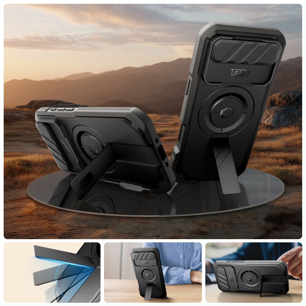 Tech-Protect Kevlar MagSafe Case til iPhone 17 Air - sort