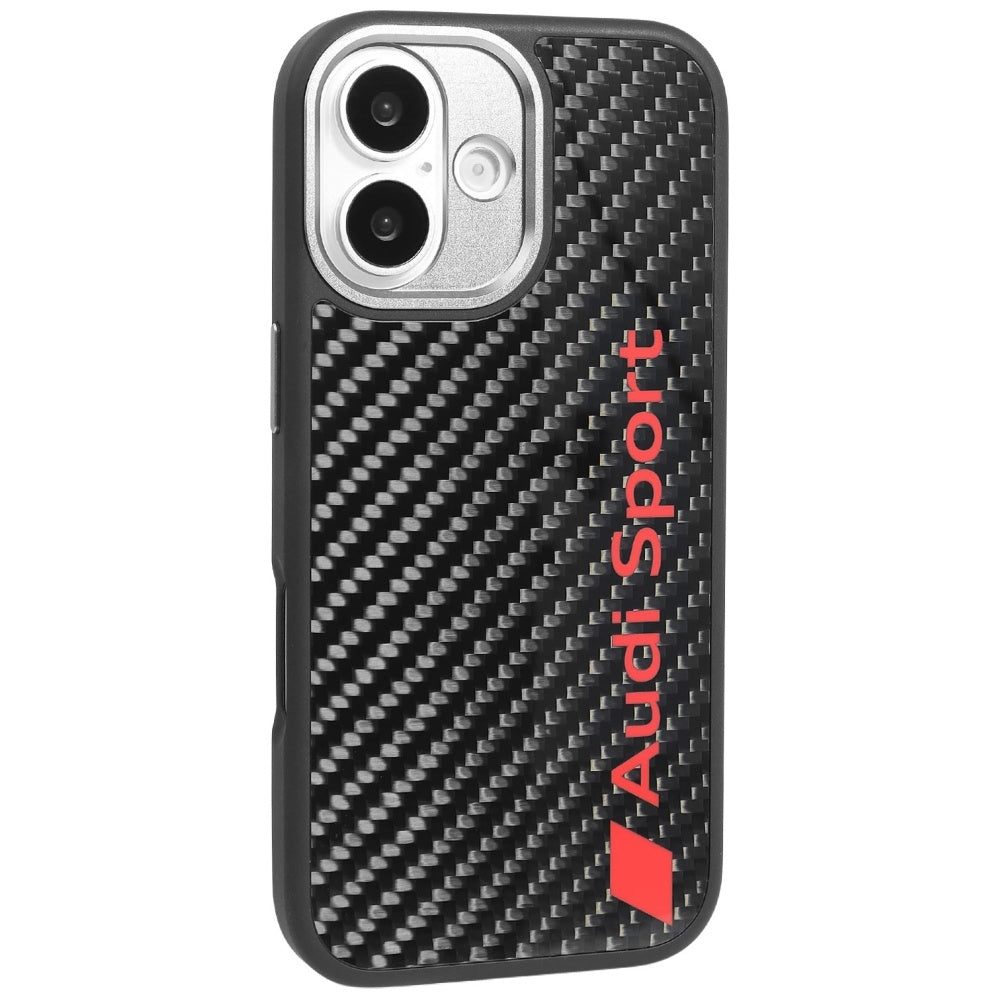 Audi R8 Carbon Fiber MagSafe Case til iPhone 17 - sort